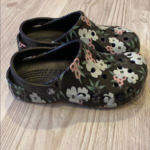 floral crocs